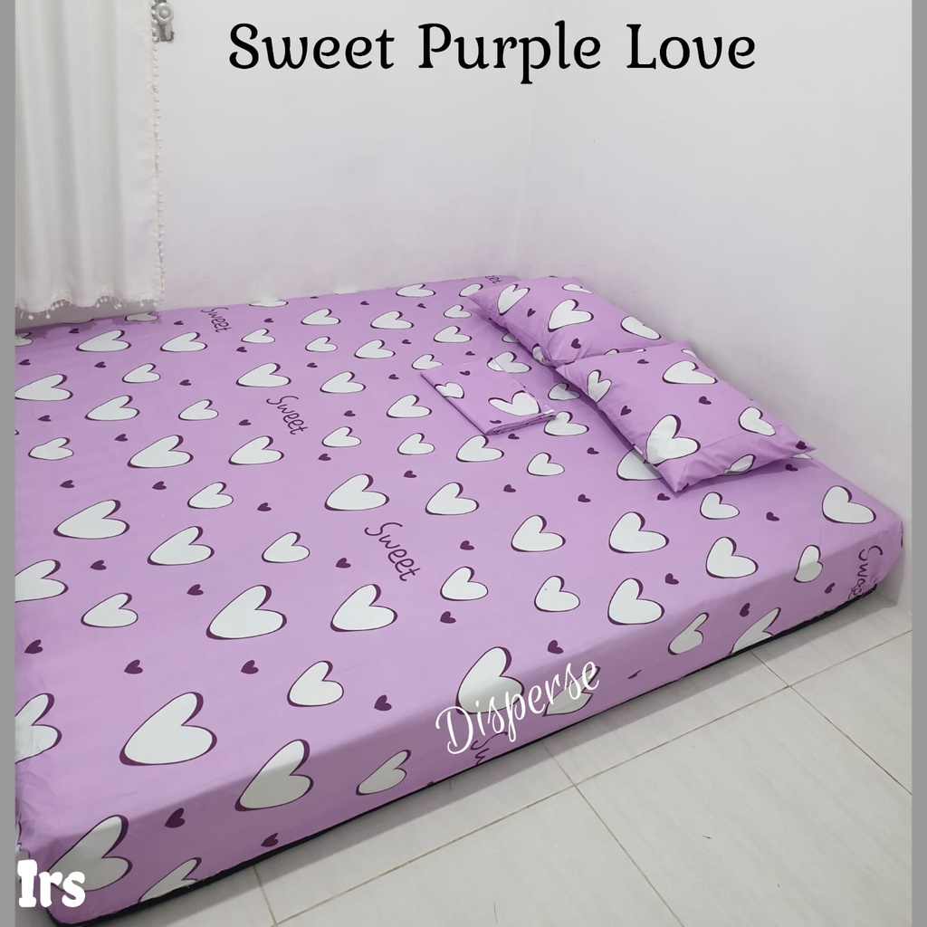 Sprei Homemade Murah PURPLE LOVE / CUTE LOVE