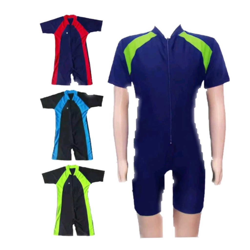 Baju Renang Anak Polos Unisex Diving Pendek 1 2 3 4 5 6 7 8 9 10 11 12 Tahun Laki Laki Perempuan tokozifa25