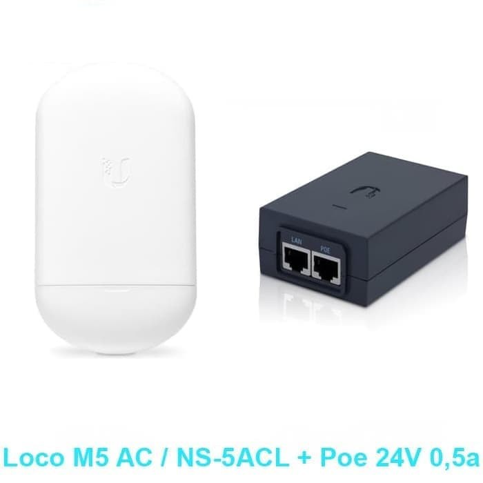 Loco M5 AC NS-5ACL + Ubnt Poe 24v 0,5A