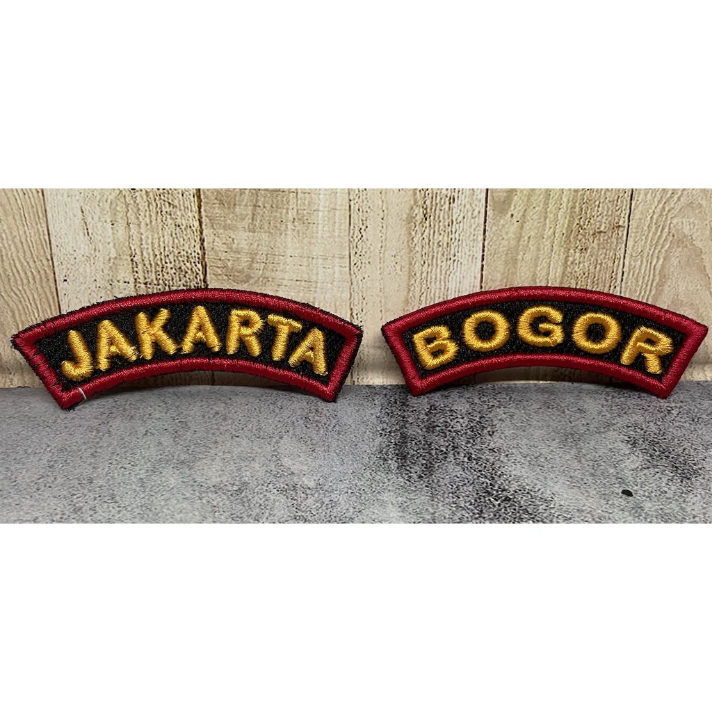 Badge Daerah Satpam | Bordir Timbul Daerah | Bordiran Satpam