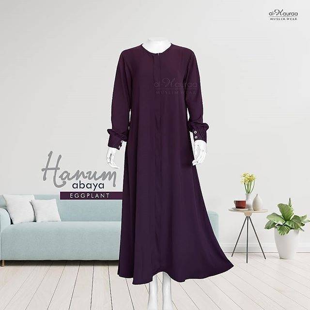 Gamis/Abaya Hanum Fursan Eggplant sz XL