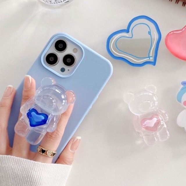 POPSOCKET GRIP TOK Bear Heart Resin 3D