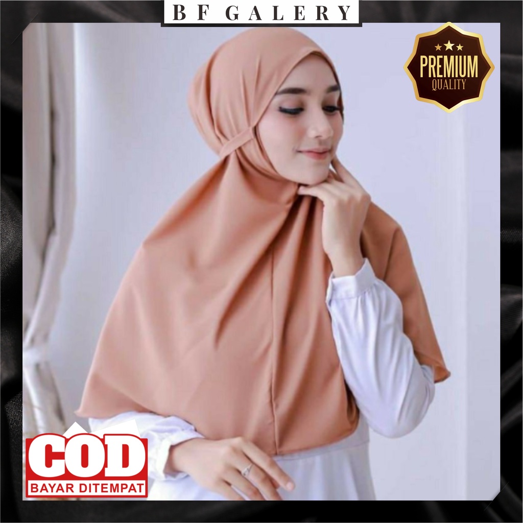 BFJ006 Hijab Maryam Bergo / Jilbab/ Hijab Dewasa Wanita DIAMOND 75x80cm Panjang JAKARTA