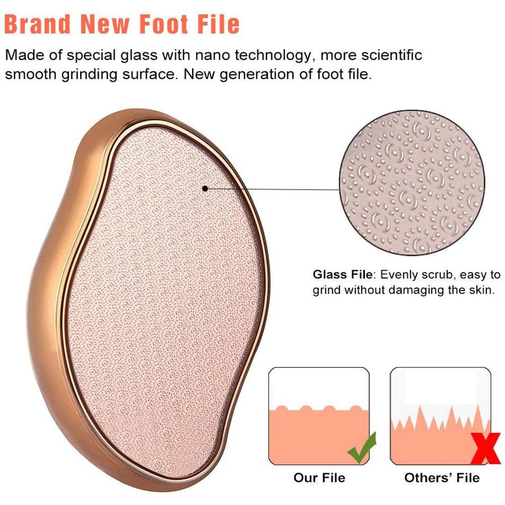 [house]2 IN 1 Foot Care Tool  Nano Glass Foot File Waterproof Portable Pedicure Foot File Callus Remover