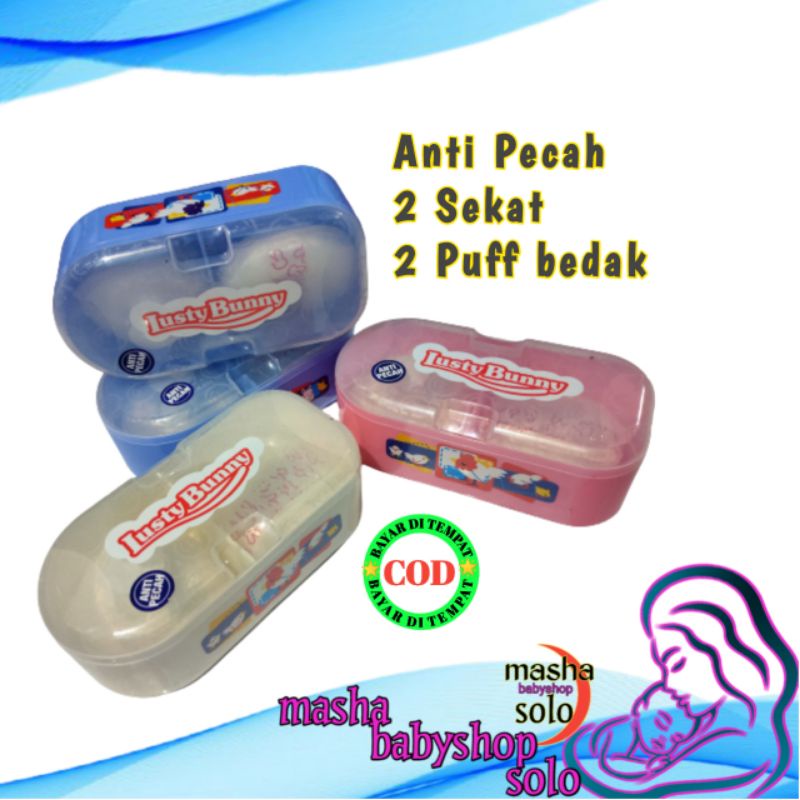 Tempat bedak bayi anti pecah , Tatakan bedak bayi 2 sekat