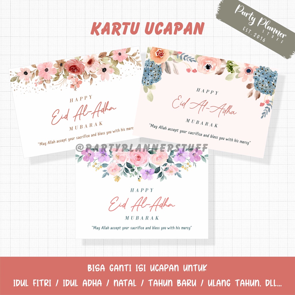 Kartu ucapan label hampers idul fitri / birthday / idul adha / lebaran haji / tasyakuran aqiqah / ta