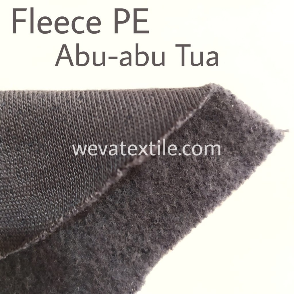 Bahan Kain Kiloan Sweater Jaket Fleece PE 280 gram Abu Tua