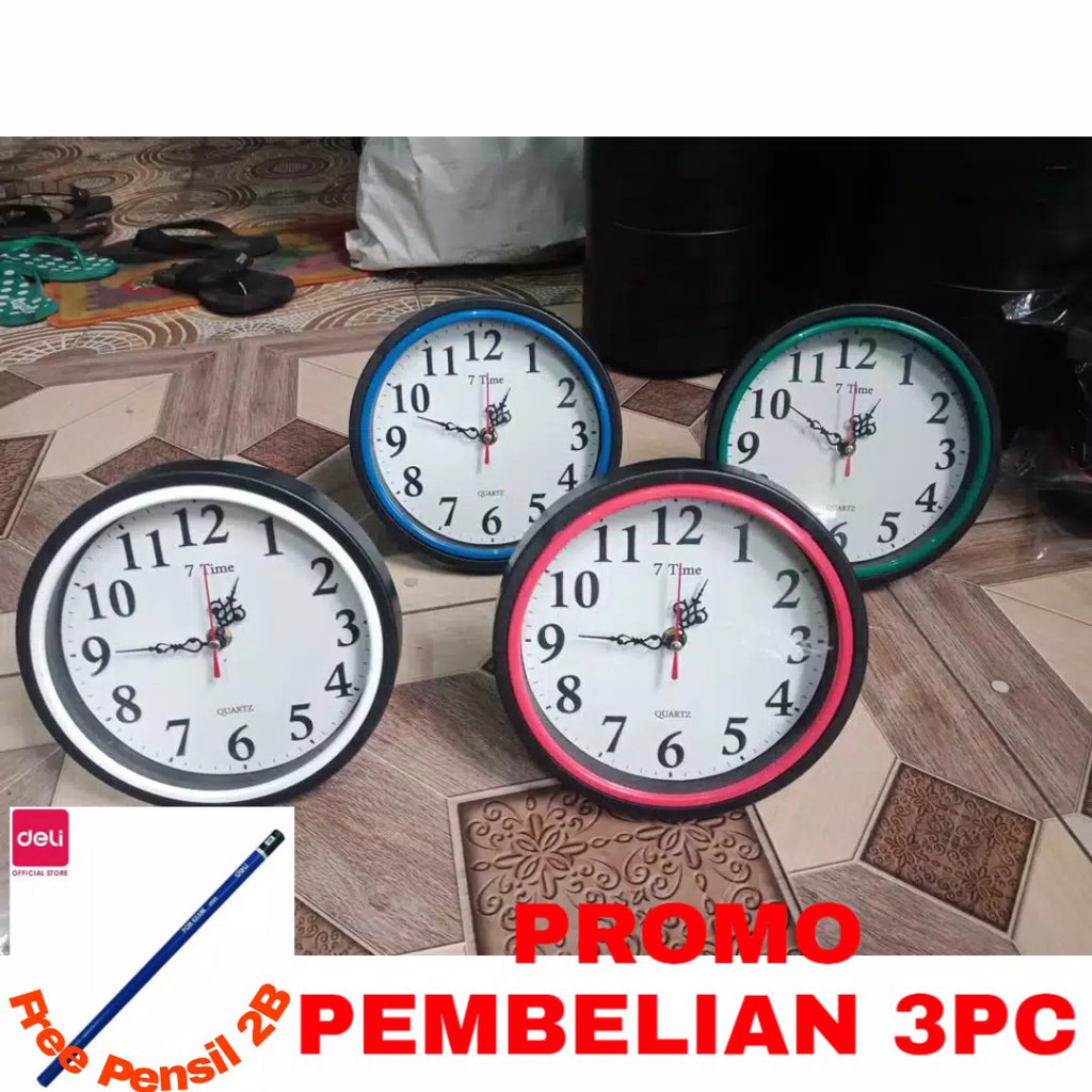JAM DINDING MINIMALIS BISA MEJA & DINDING BERKUALITAS Jam Dinding Bulat
