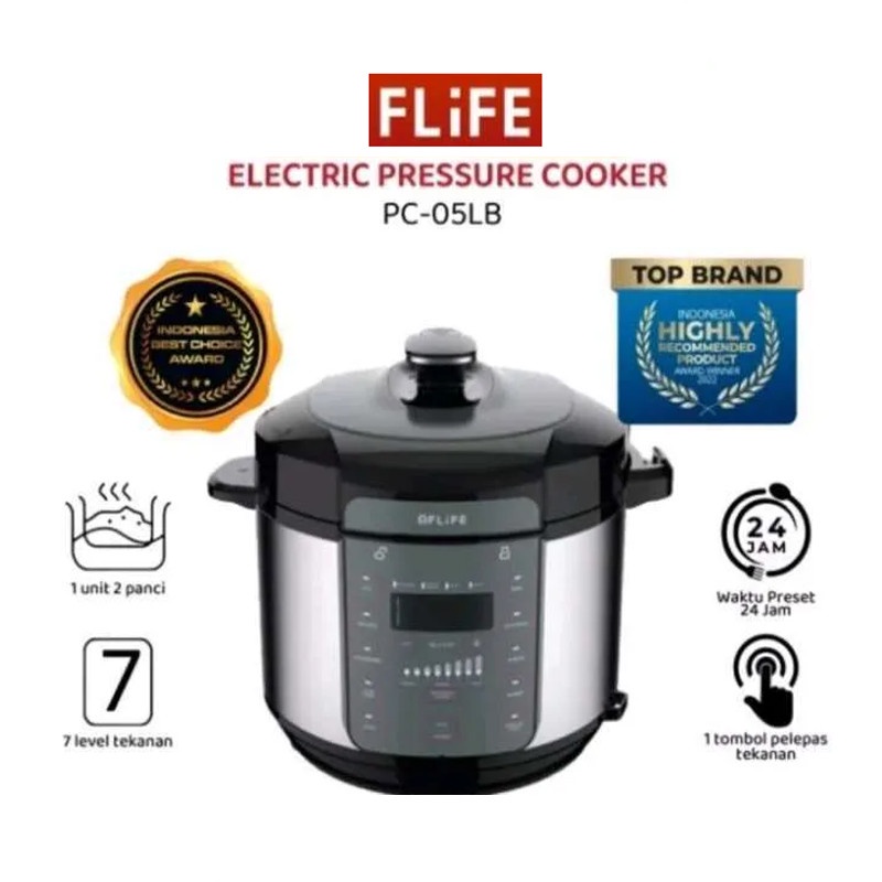 FLIFE MULTIFUNCTION PRESSURE RICE COOKER 5 LITER PC05LB