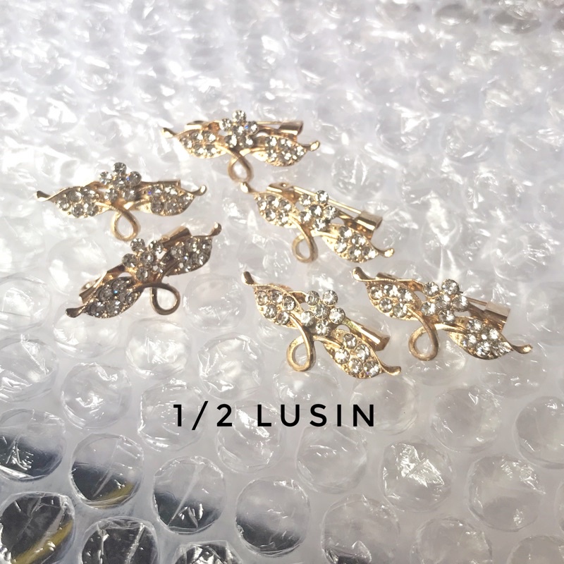 12 pcs bros dagu / 1 lusin bros dagu / bros dagu lusinan / bros dagu harga grosir / grosiran / Bahan Bros Juntai / Bahan Bros / Bros Kecil / Bros Mini / Bros Jilbab / Bros Dada / Bros Hijab-O-GOLD-BUDUDA-6PCS