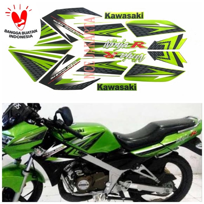 Stiker Striping Ninja R 2013 Hijau Shopee Indonesia