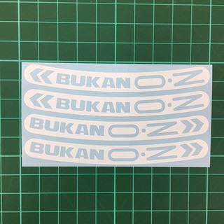 Cutting Sticker BUKAN OZ Racing Stiker Velg Motor Merah