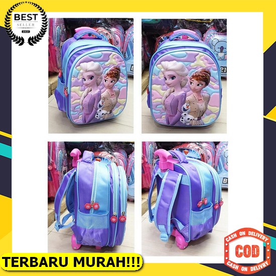 Sdf34 Tas Troli Anak Ransel Bts Gratis Bonus - Ransel Anak Perempuan - Ransel Troli Anak Tk - Troli 