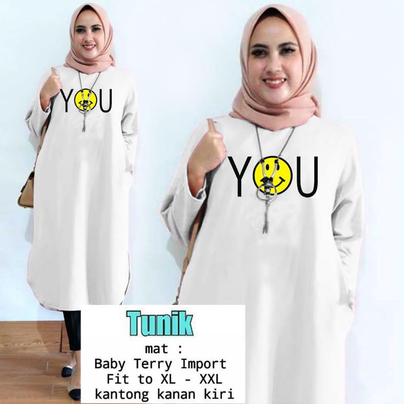 TUNIK EMO YOU / TUNIK MAMACHI / TUNIK POLOS/ TUNIK CEWEK / TUNIK PANJANG / TUNIK MOTE /TUNIK MUSLIM