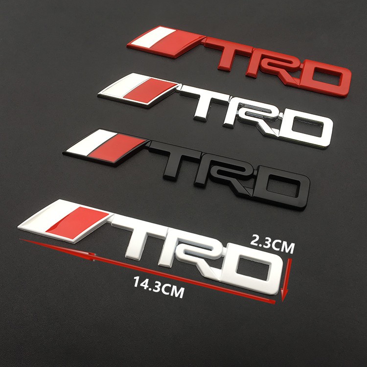 1x TRD Stiker Badge Emblem Bagasi Belakang Untuk Mobil Toyota