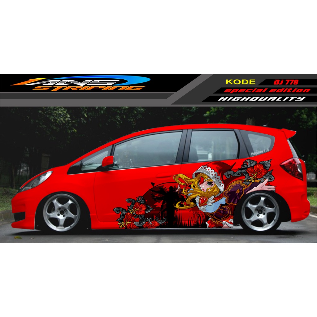 DECAL STICKER MOBIL JAZZ BRIO AVANZA SIGRA YARIS / STIKER VARIASI MOBIL / MODIF STICKER MOBIL