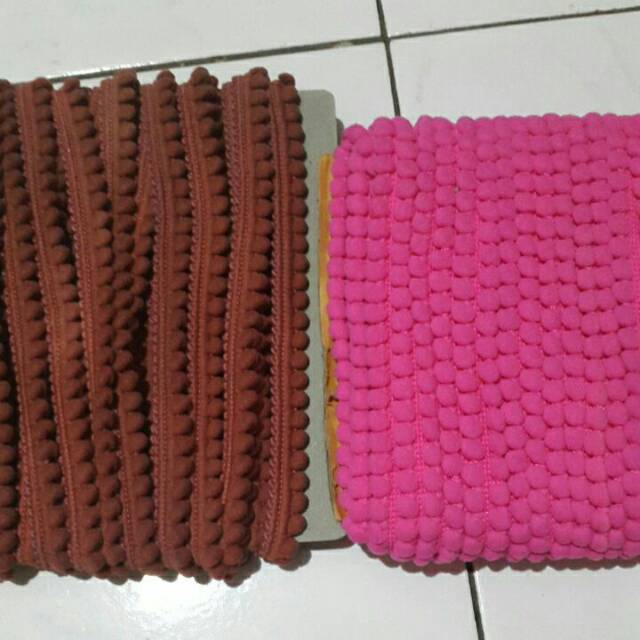 Renda baso kecil/renda pompom kecil mini per meter