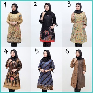 Tunic Batik Wanita Lengan Serut Batik Dianputri Seragam Batik Baju Batik Wanita Nec Za Se