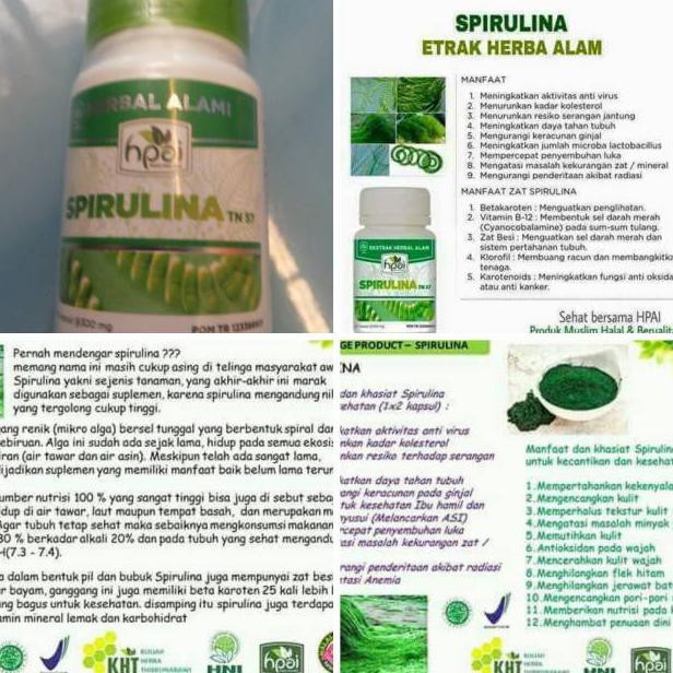 SALE SPIRULINA HNI HPAI UNTUK MASKER DIET ANAK AMANDEL IBU MENYUSUI KOLESTEROL JANTUNG GINJAL LUKAL