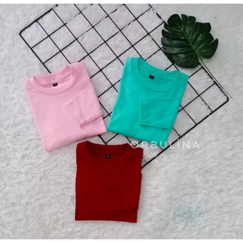 kaos polos basic tee anak lengan panjang kaos polos putih lengan panjang 24s