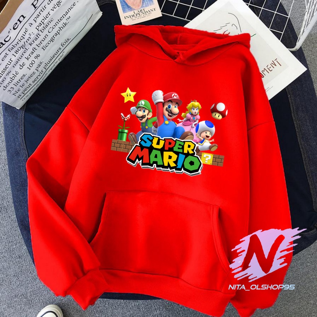 HOODIE SUPER MARIO SWEATER ANAK SUPERMARIO