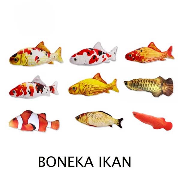 BONEKA IKAN CATNIP KUCING - Catmint Fish Mainan Gigitan Kucing Bantal Cat Toys