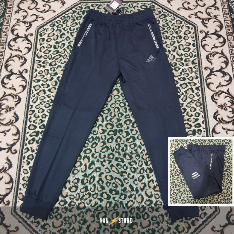 Adidas Jogger Pants Running Jogging Senam Resleting Grade A
