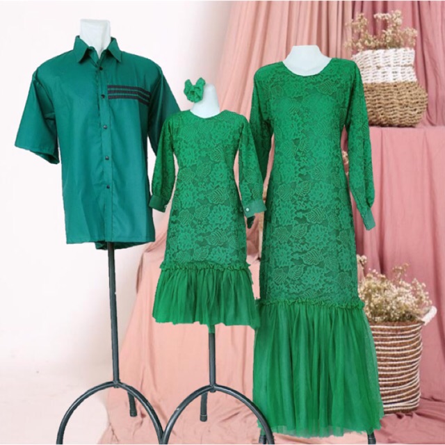 Gamis brokat anak gamis manasik haji gamis couple gamis lebaran baju keluarga bajunik gamis azura