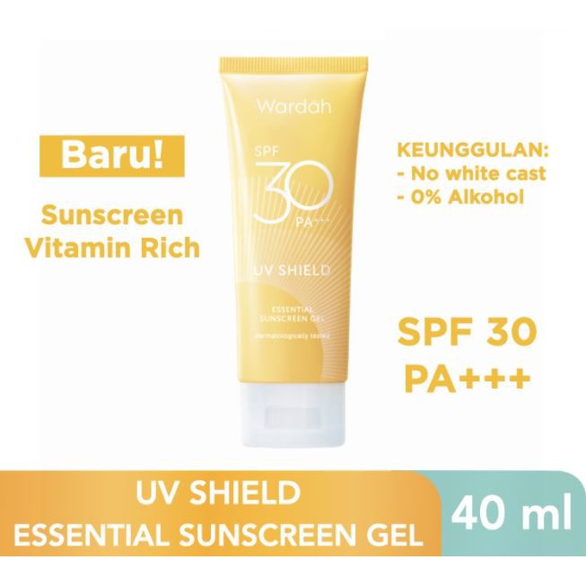 ☘️Yuri Kosmetik☘️ Wardah UV Shield Sunscreen Gel SPF 30 40ml / Wardah Sunscreen