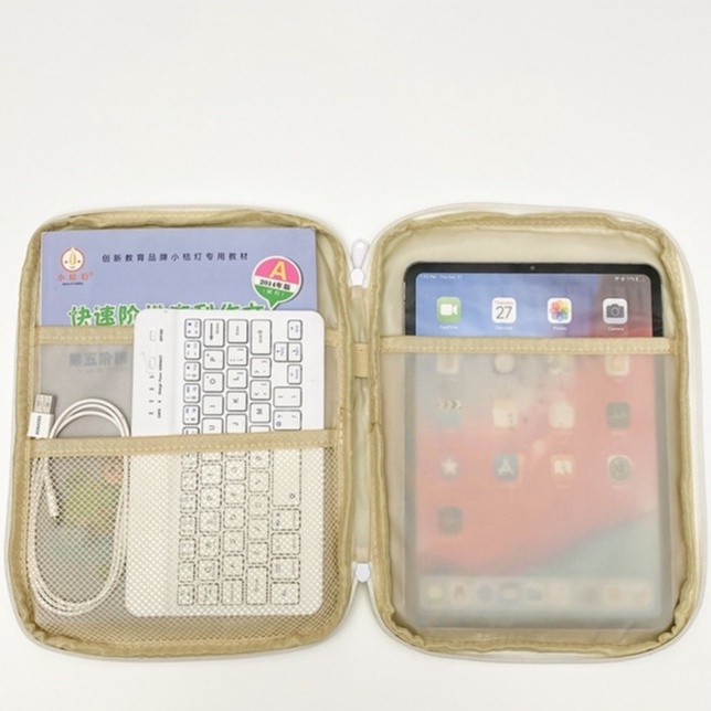 Sleeve Pouch Sarung Tas Bag Case Ipad Tab Tablet Macbook Air Pro Laptop Asus Acer Lenovo HP Huawei 11 12 13 14 15 inch Motif Gambar Polos Warna Biru Navy Hijau Pink Putih Khaki Lucu Cute Murah Korean Model Banyak Ruang Slot Stationary