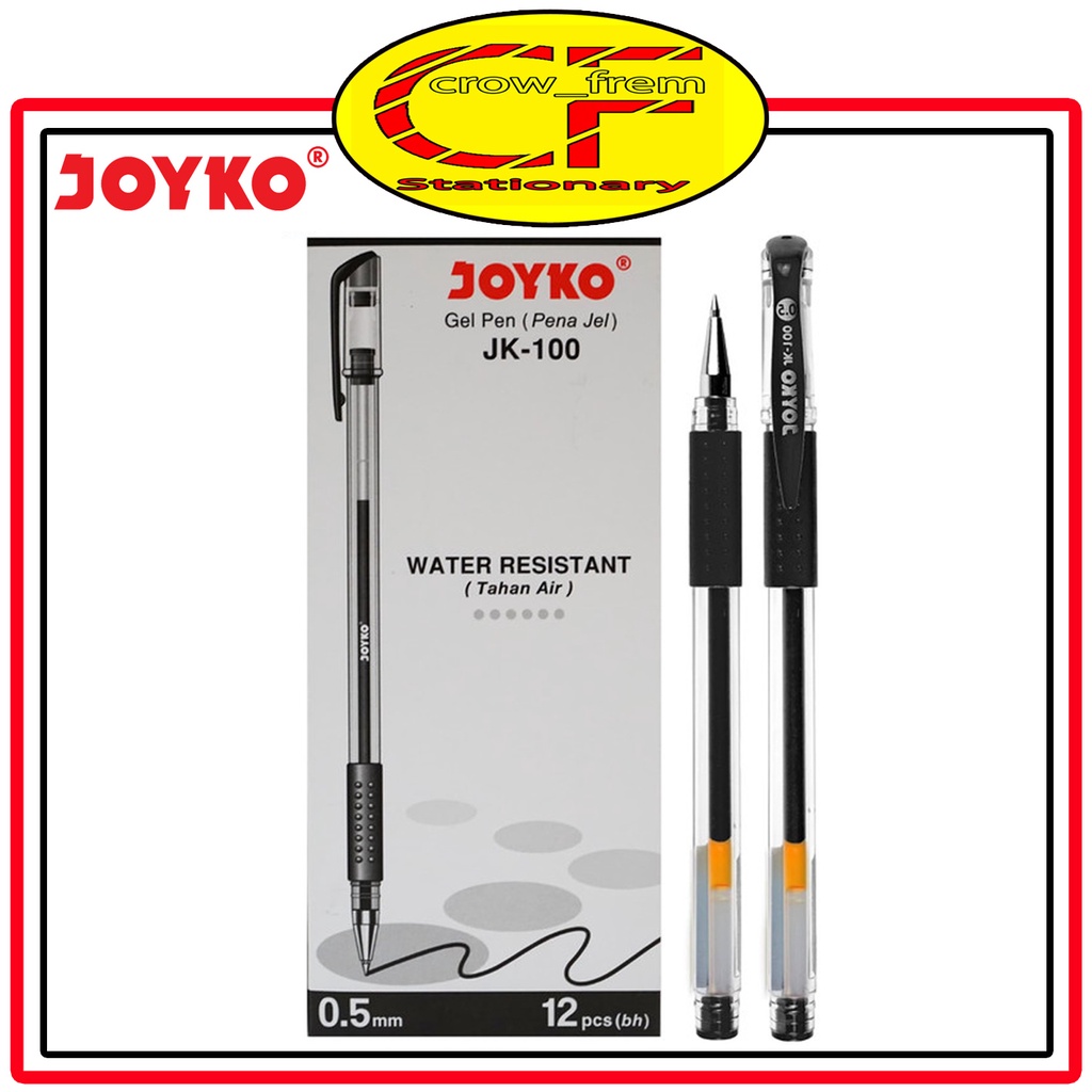 

1 Pack Pulpen JOYKO JK-100 GEL Hitam