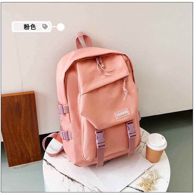 TAS RANSEL WANITA IMPORT KOREA MURAH PINK SEKOLAH KULIAH KERJA BACKPACK MALLAN TA265P3 FASHION ABG