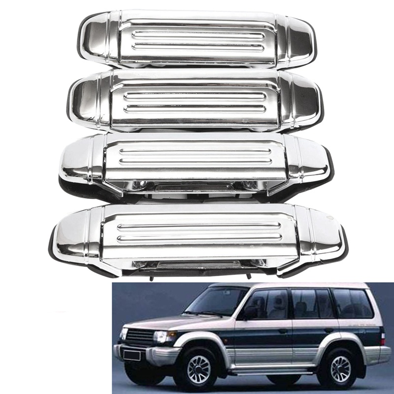 Handle Pintu Mobil Chrome Untuk Mitsubishi Pajero 1992 1993 1994 1995 1996 1997