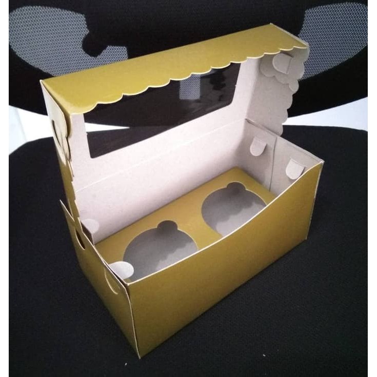 

dus cupcake lubang 2 emas