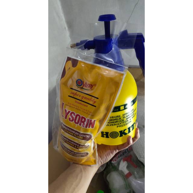 Paket semprotan 2 liter + Disinfektan Yuri Lysorin 630 ml