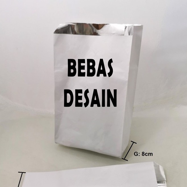 

(CUSTOM) Kantong Alumunium Bebas Desain 16x8x29cm Warna Hitam / Merah / Biru