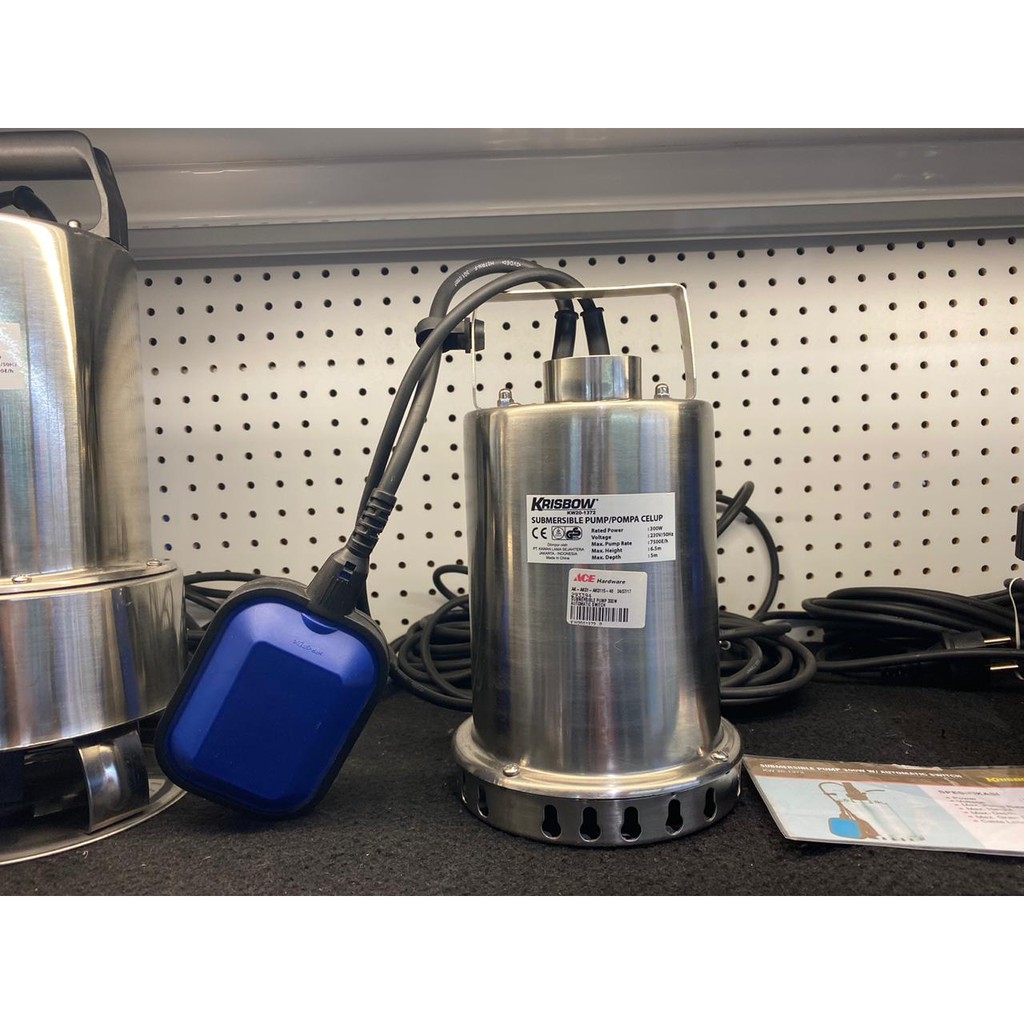 Krisbow Pompa Air Submersible otomatis Automatic 300 W / Krisbow pompa celup otomatis