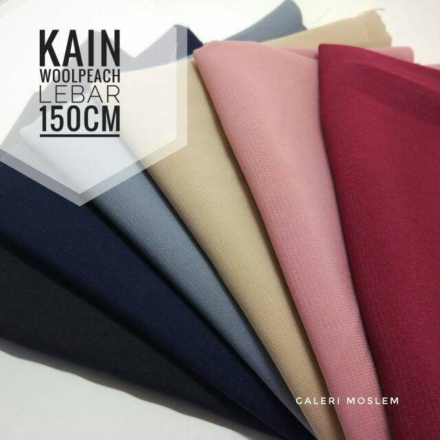 Kain Woolpeach Wolfis Premium Tebal Tidak Menerawang Permeter Shopee Indonesia