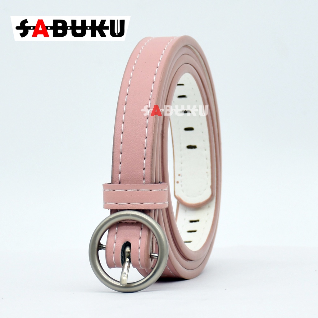 Ikat Pinggang Wanita Kulit PU Ring Belt Murah Kecil Untuk Wanita Women Belt - 034