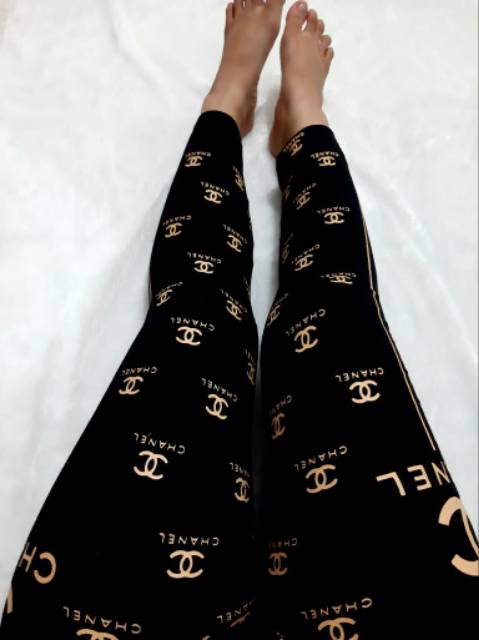 NEW LEGGING CHANEL 958# GOLD IMPORT / LEGGING MURAH / LEGGING IMPORT MURAH