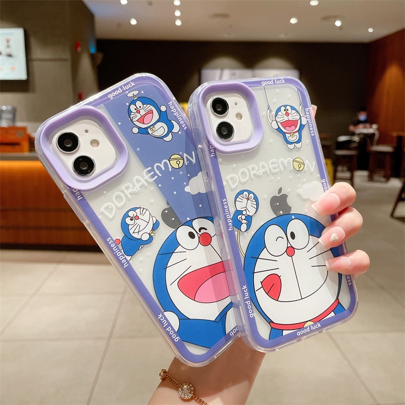 Soft case Pelindung anti Jatuh Desain Kartun Doraemon Untuk iphone 11 11 Pro Max XS XR 8p X 13 12 11 Pro Max XS 8 12pro