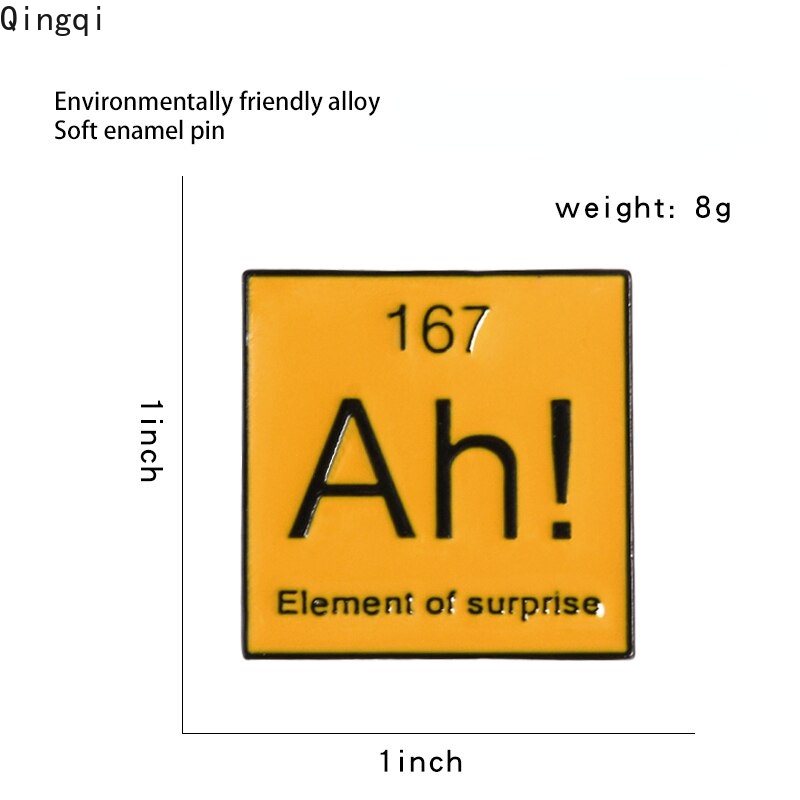 Bros Pin Enamel Desain Tabel Periodik Kimia Ah Um Science Untuk Hadiah Perhiasan