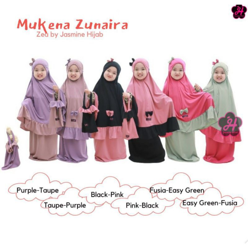 Zea by Jasmine Hijab"Mukena zunaira" 

Mukena premium