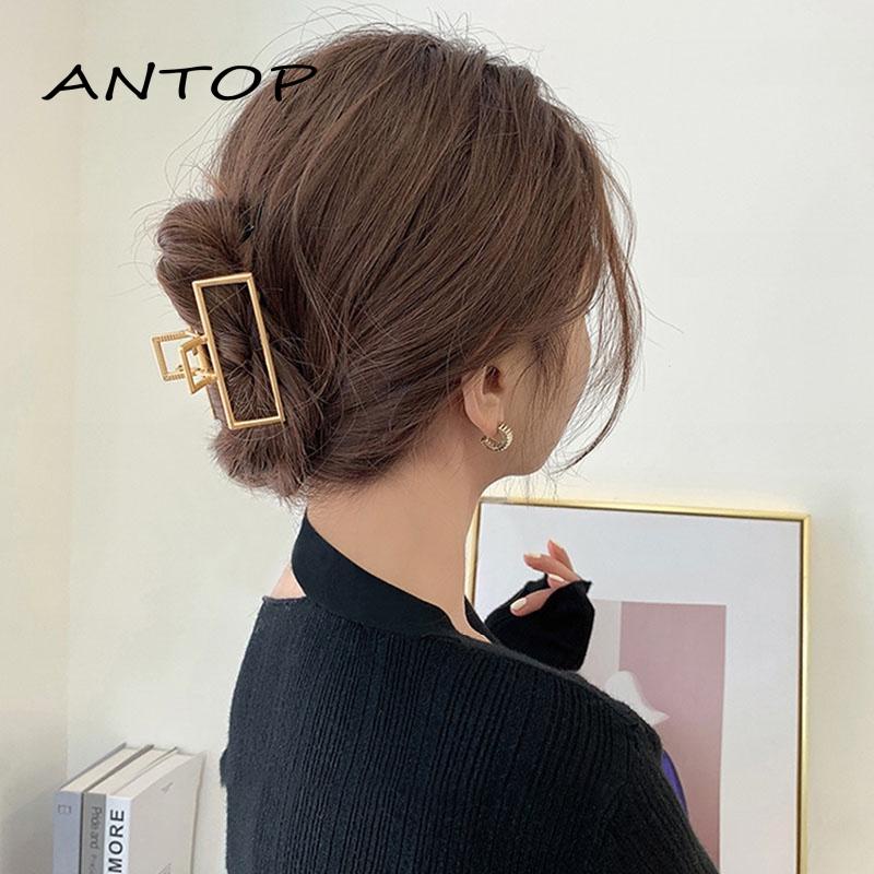 Jepit Rambut Bahan Metal Tekstur Simple Untuk Wanita