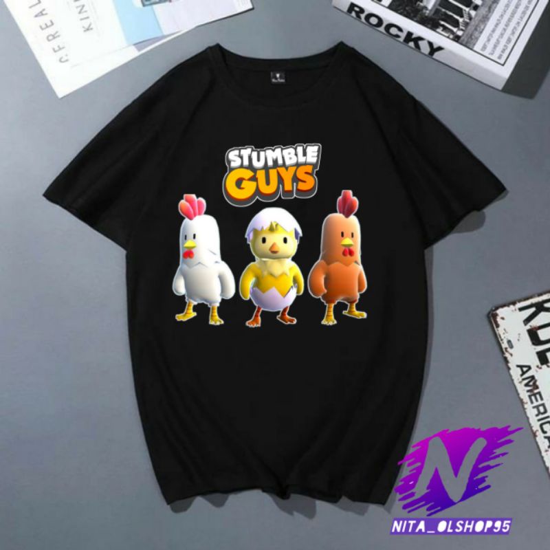 baju stumble guys ayam kaos anak stumble guys karakter ayam