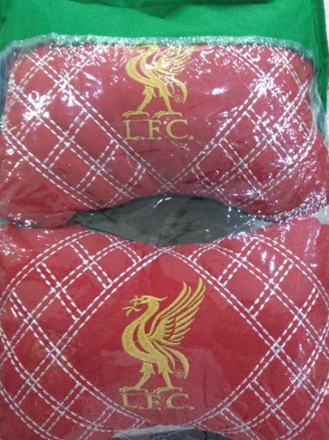 Bantal mobil benang club bola 2pcs isi full dakron