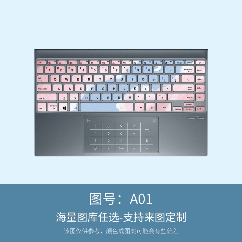 Film Pelindung Keyboard Motif Kartun Bunga Untuk Asus ZenBook 13 UX325 UM325 UX363J Ux36333000E U3700E U3700E Uj3700