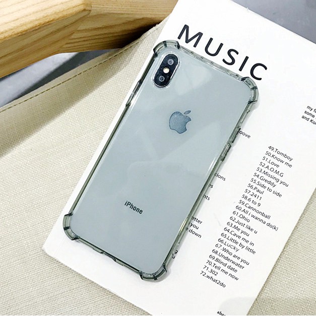 Casing Soft Case Belakang Bahan Silikon Shockproof Anti Bentur Mewah Untuk iPhone x / Max / Max