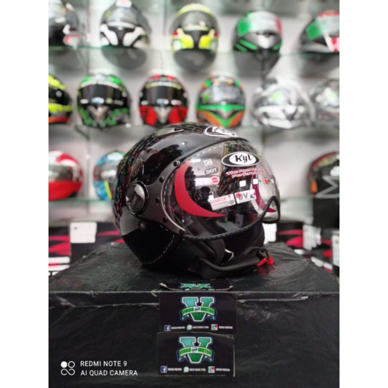 HELM KYT ELSICO SOLID BLACK GLOSSY