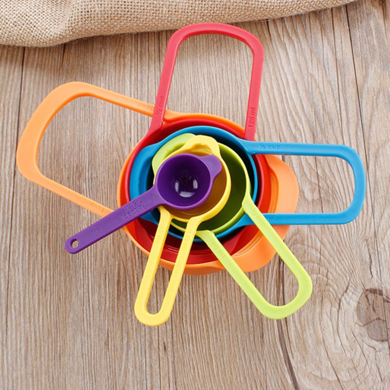 SENDOK TAKAR 6 IN 1/ SENDOK TAKAR SERBAGUNA WARNA WARNI/ Measuring Spoons Cup MULTIFUNGSI SERBAGUNA